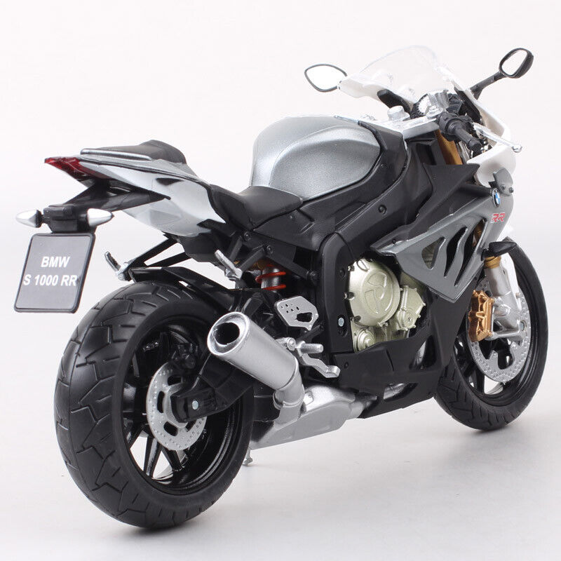 Automaxx 1/12 Scale 2009 BMW S1000RR Plastic Motorcycle Model Bike Gray Joycity