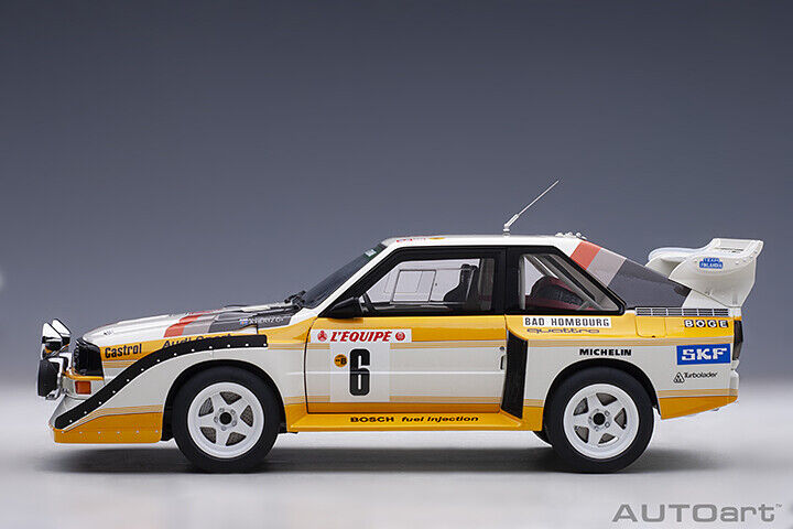 Autoart Audi Quattro S1 Rally Monte Carlo 1986 #6 1:18 model car 88602