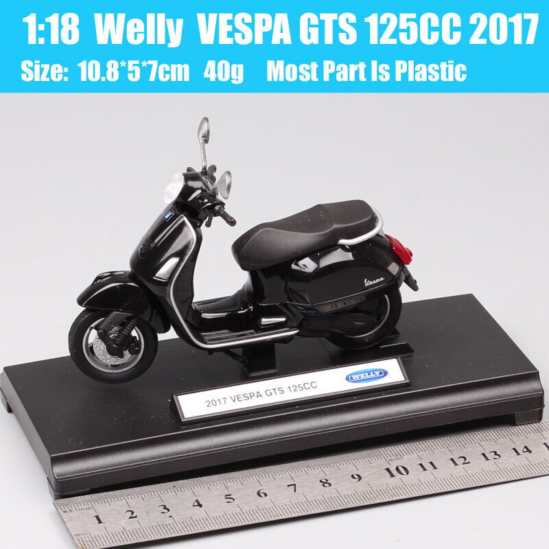 1/18 Welly 2017 Vespa GTS 125cc motorcycle diecast Scooter bike