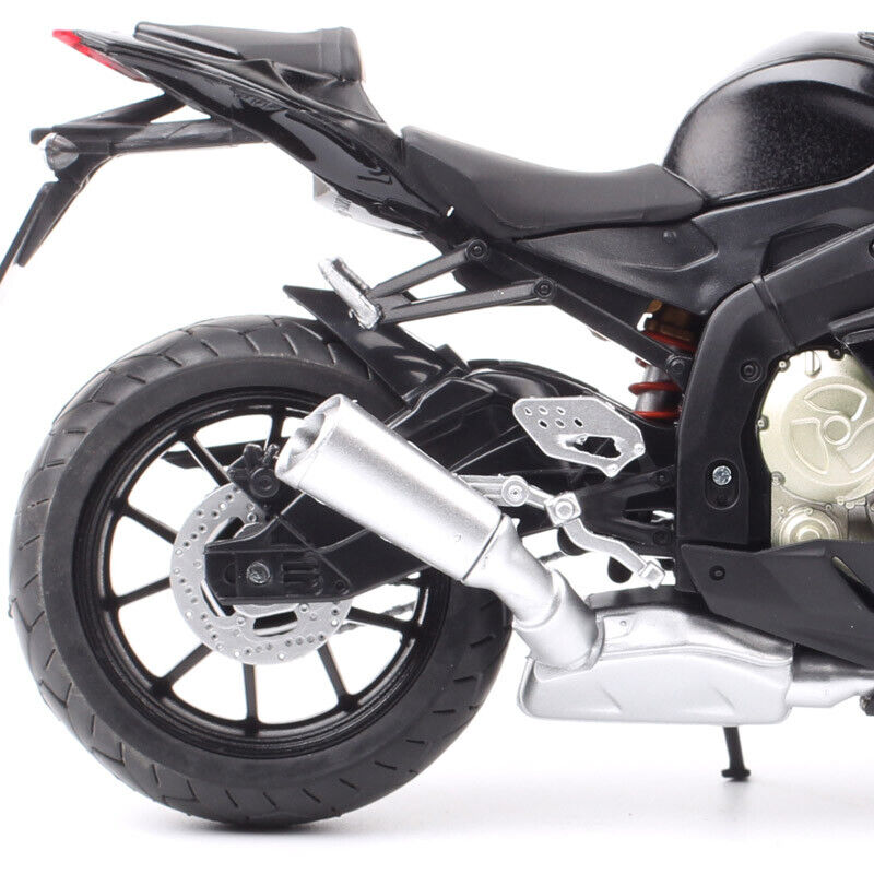 Automaxx 1/12 Scale 2009 BMW S1000RR Plastic Motorcycle Model Bike Toy Black