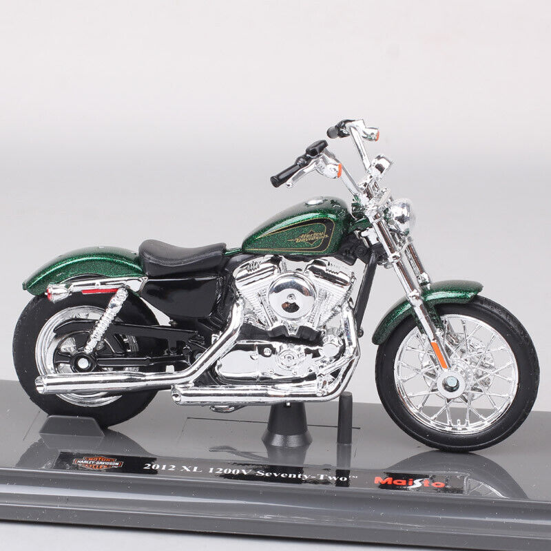 Maisto 1/18 2012 Harley XL 1200V 72 SEVENTY-TWO Sportster Motorcycle Toys Green