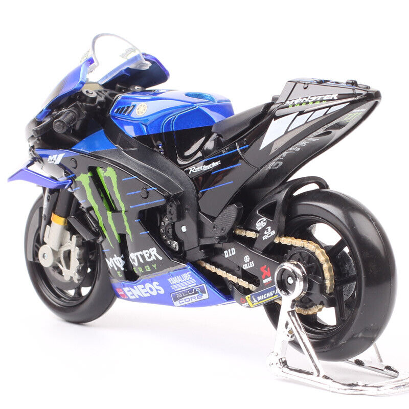 Maisto 1/18 Yamaha YZR-M1 #21 Franco Morbidelli Motorcycle Model MotoGP 2021