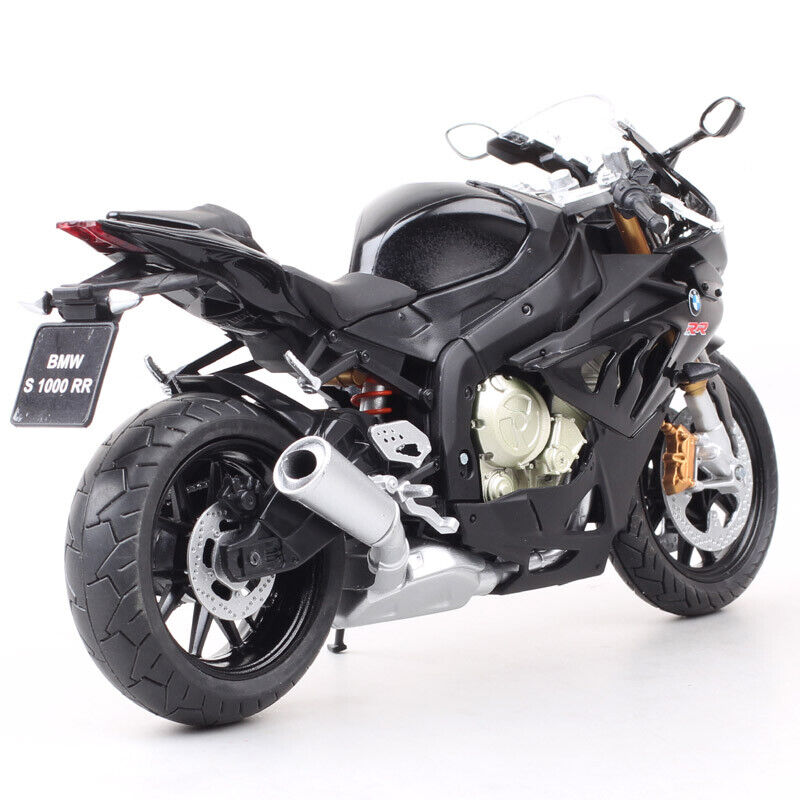 Automaxx 1/12 Scale 2009 BMW S1000RR Plastic Motorcycle Model Bike Toy Black