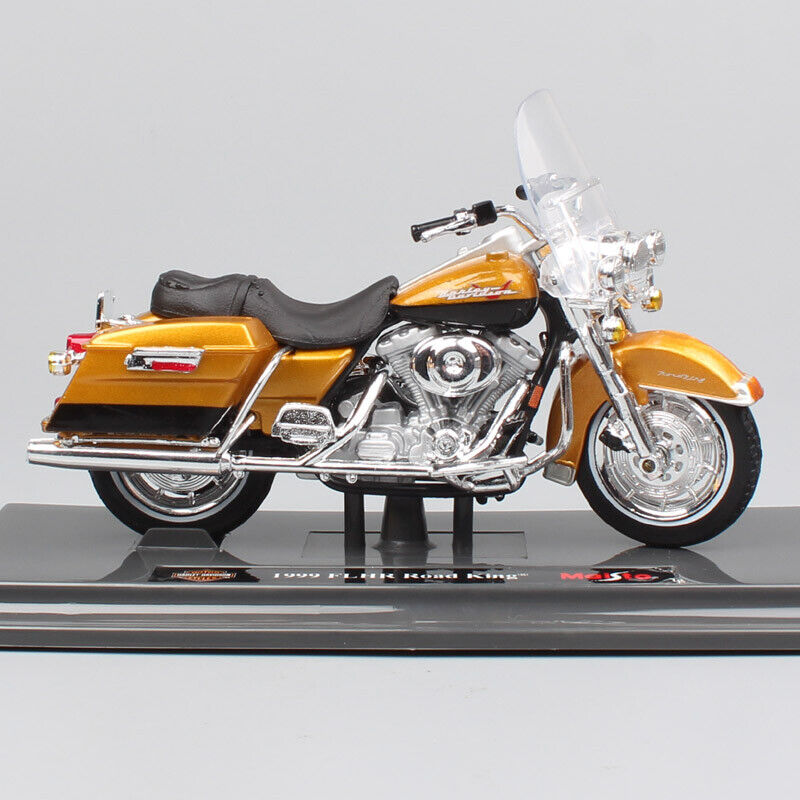 1/18 Maisto 1999 Harley FLHR Road King Gold motorcycle diecast model toy Gold