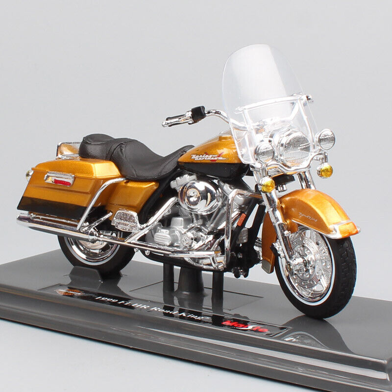 1/18 Maisto 1999 Harley FLHR Road King Gold motorcycle diecast model toy Gold