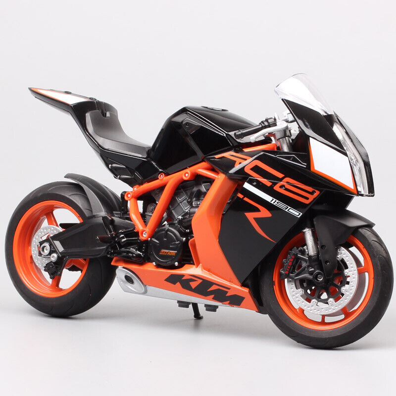 1/10 Welly Big KTM 1190 RC8 R Sport Bike Plastic Toy Vehicle Motorcycle