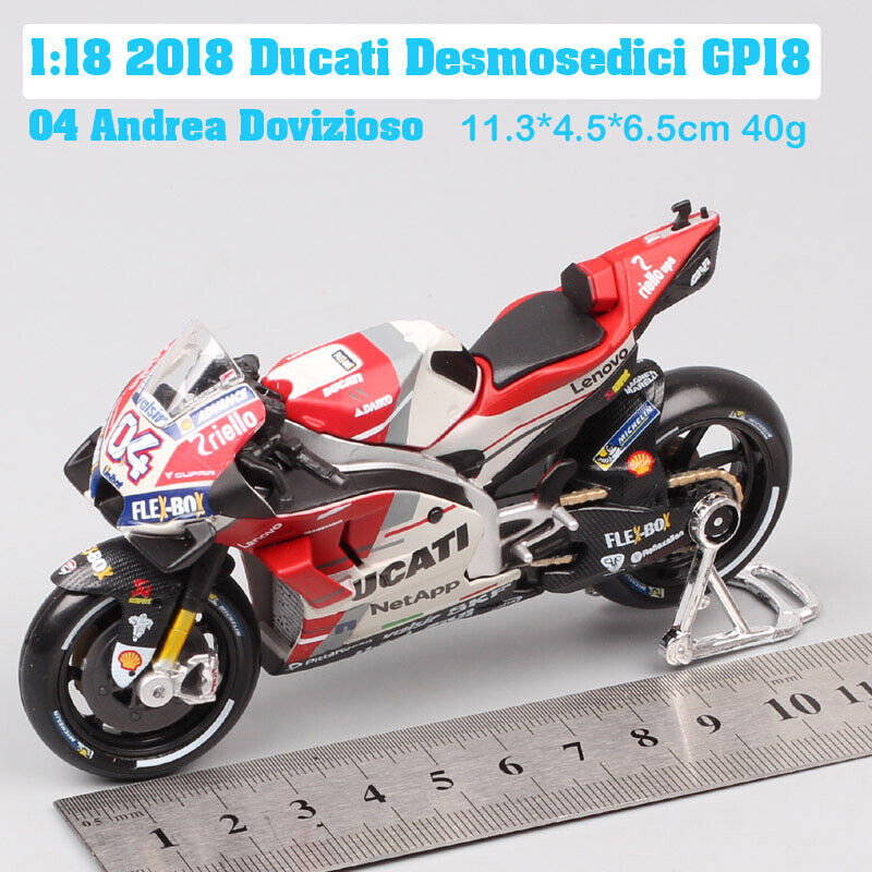 1/18 scale Ducati GP18 No.04 Andrea Dovizioso motorcycle motoGP model Toys 2018