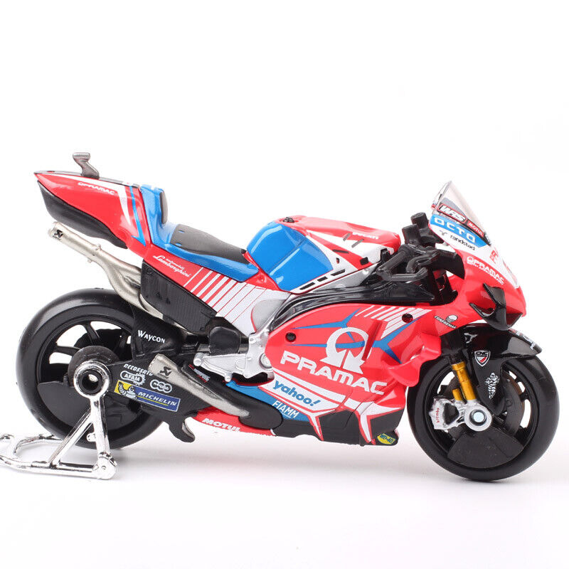 1/18 2021 Ducati Desmosedici GP21 Pramac #5 Johann Zarco Motorcycle Model Toy