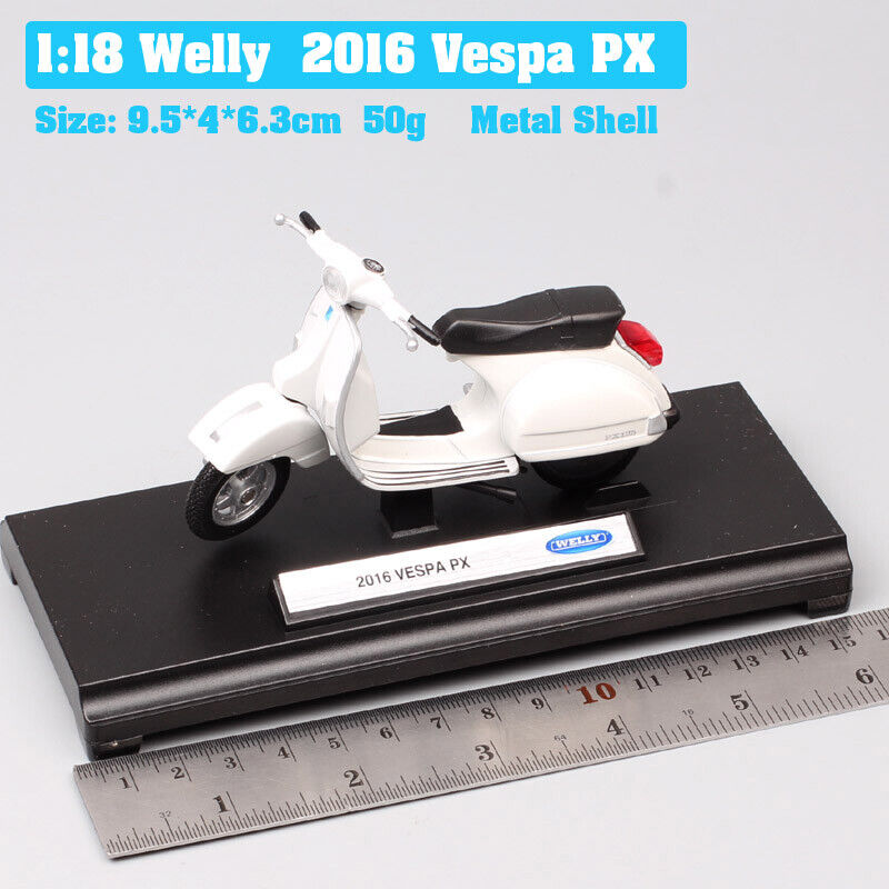 1:18 Welly 2016 Piaggio VESPA PX scooter bike motorcycle diecast toy model