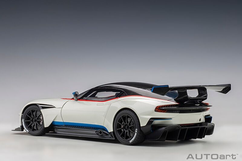 1/18 AUTOart Aston Martin Vulcan Stratus White with Blue Stripes