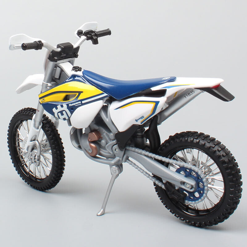 1/12 Motorcycle Scale Husqvarna TE125 2016 Dirt Bike Motocross Diecast model toy