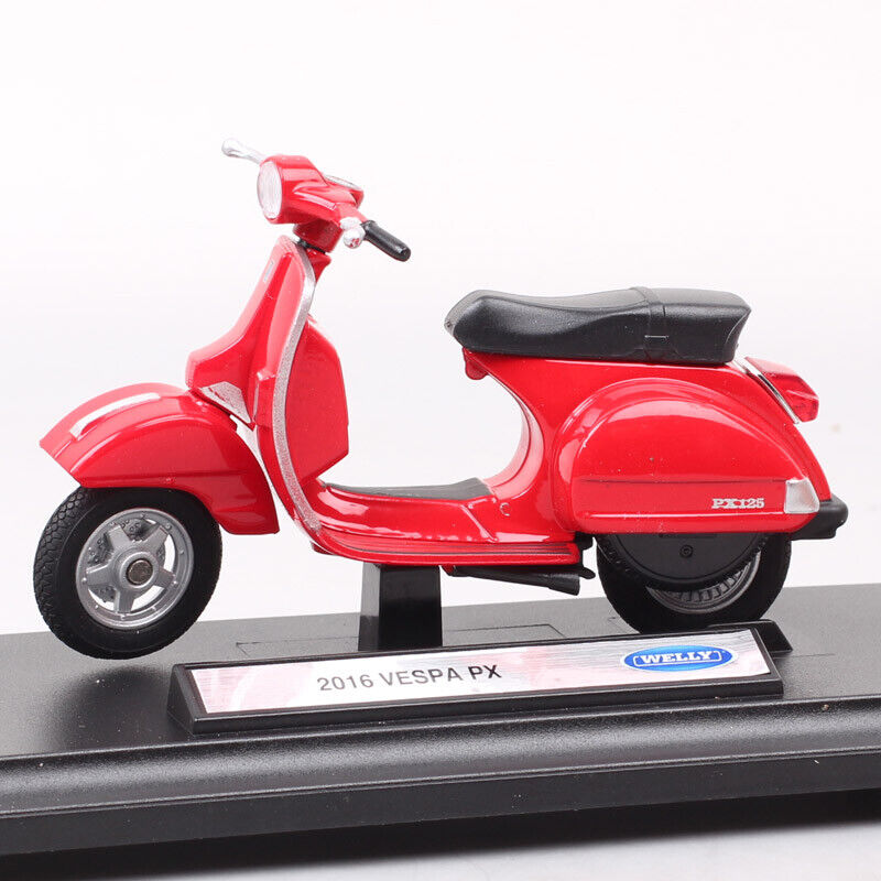 1:18 Scale Welly 2016 VESPA PX Scooter Motorcycle Diecast Toy Model Moto Bike