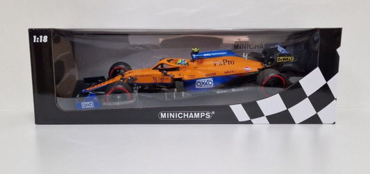 1/18 MINICHAMPS Diecast F1 Mclaren Mercedes Norris Gp Russia 2021