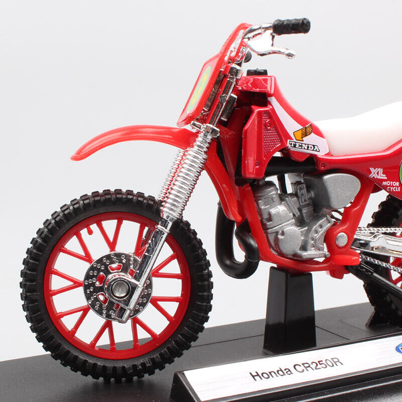 1/18 Welly #3 Honda CR250R Motocross Motorcycle Model Toy Dirt