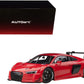 Audi R8 FIA GT GT3 Plain Color Version Red with Black Wheels 1/18 Model Car