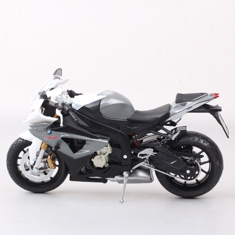 Automaxx 1/12 Scale 2009 BMW S1000RR Plastic Motorcycle Model Bike Gray Joycity