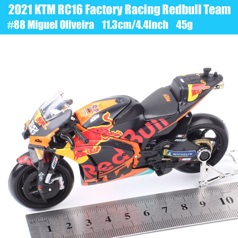 Maisto 1/18 2021 KTM RC16 Redbull #88 Miguel Oliveira Motorcycle Model MotoGP