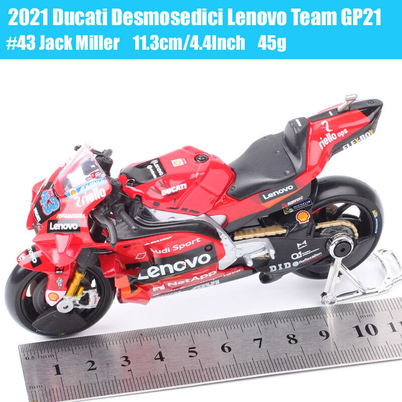 Maisto 1/18 2021 Ducati Desmosedici GP21 #43 Jack Miller Motorcycle Model