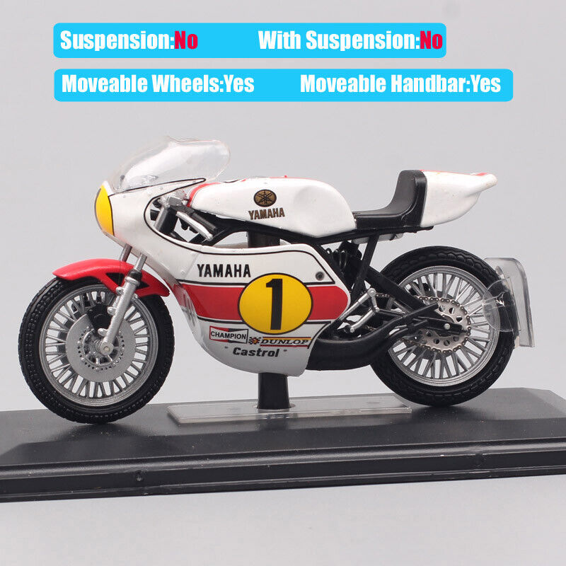 1/22 Yamaha YZR OW23 500cc WC 1975 rider G.Agostini GP bike Toy model motorcycle