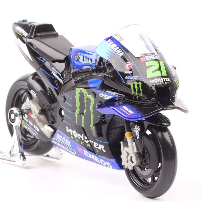 Maisto 1/18 Yamaha YZR-M1 #21 Franco Morbidelli Motorcycle Model MotoGP 2021