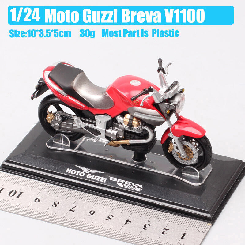 1/24 scale Moto Guzzi Breva V1100 motorcycle Diecast Toy model Bike Acrylic Box