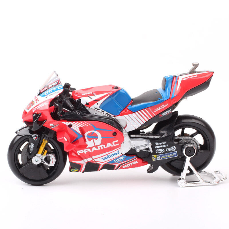 1/18 2021 Ducati Desmosedici GP21 Pramac #5 Johann Zarco Motorcycle Model Toy