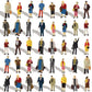 40pcs HO Scale 1:87 Standing People Figures Passengers 20 Different Poses Model Railway Layout P8712|Model Building Kits|