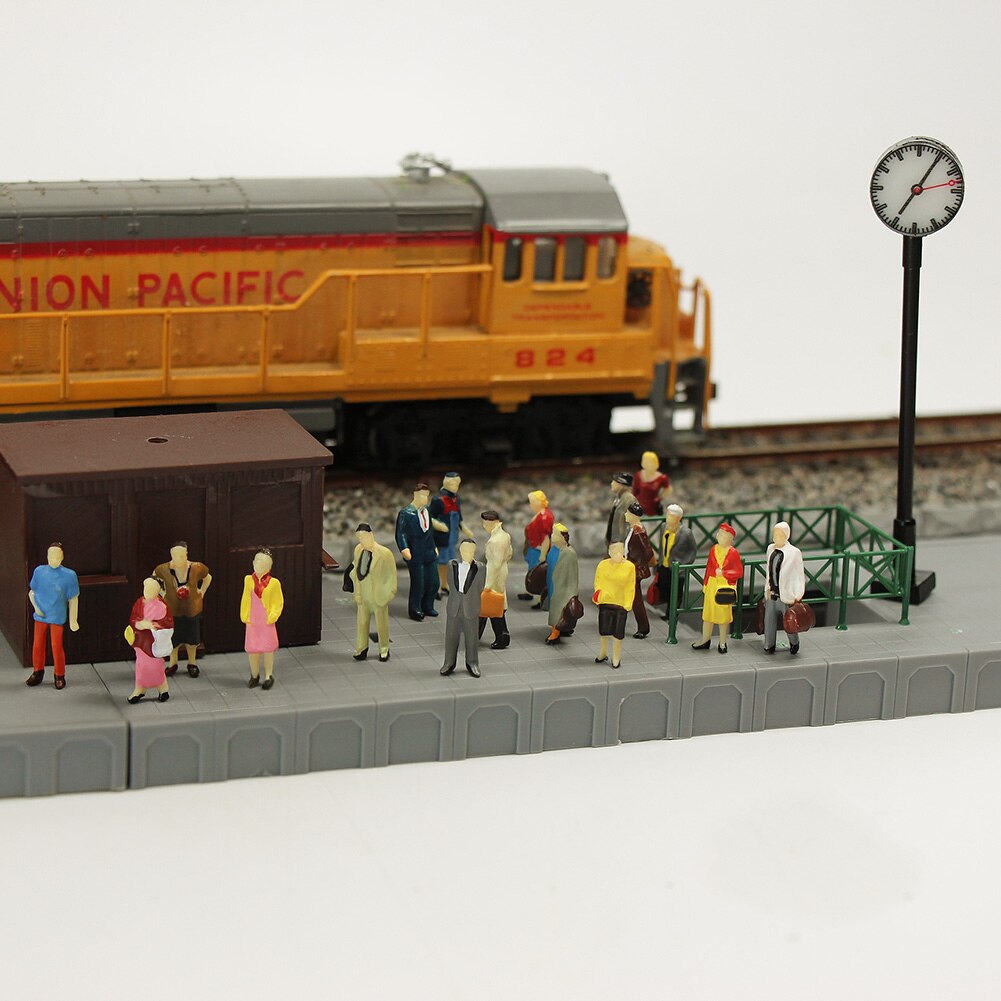 40pcs HO Scale 1:87 Standing People Figures Passengers 20 Different Poses Model Railway Layout P8712|Model Building Kits|