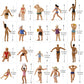 40pcs Model Trains 1:87 Swimming Figures Ho Scale Swimming People Beach Scenery Layout Miniature P8719 - Model Building Kits