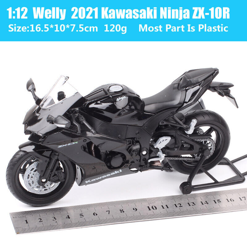 1/12 Welly 2021 Kawasaki Ninja ZX-10R ZX10R Motorcycle Model Moto Bike