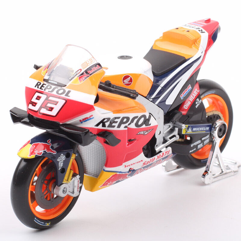 1/18 2021 Honda RC213V Repsol #93 Marc Marquez Motorcycle Bike MotoGP model