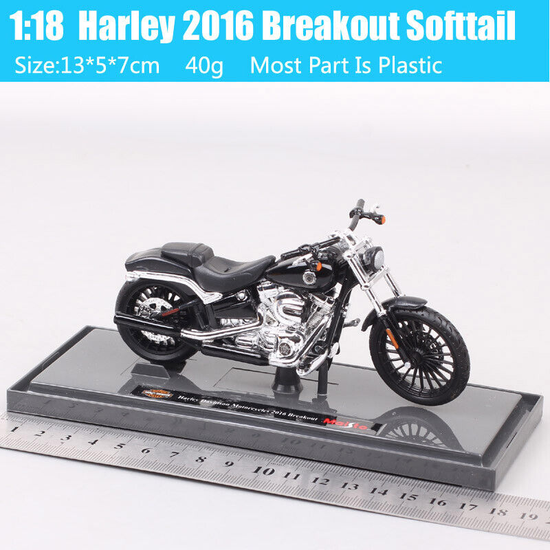 1/18 Maisto 2016 MY Harley Softail Breakout Motorcycle Diecast Bike