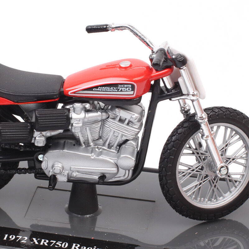 1/18 Maisto Mini 1972 Harley XR750 Flat Tracker Racing Bike #1 Model Motorcycle