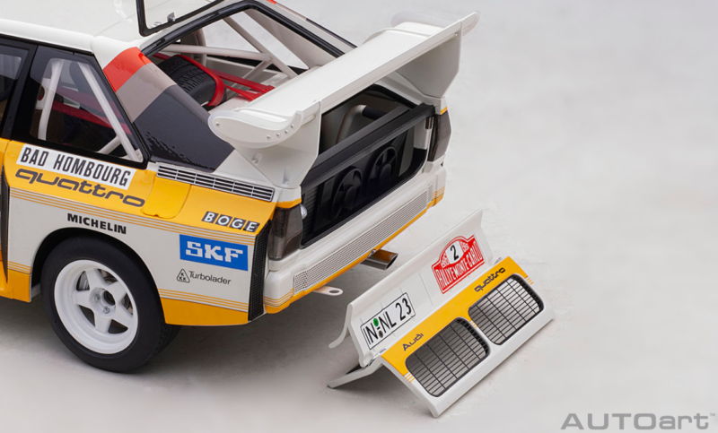 AUTOart 1/18 Audi Sport Quattro S1 WRC '86 #2 Roll Geistdorfer Monte Carlo 88601