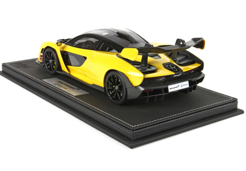 BBR 1/18 Mclaren Senna - Volcano Yellow black interior -Resin Car Model Limited 50 Pieces