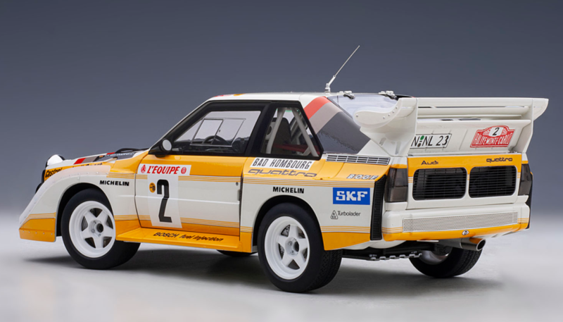 AUTOart 1/18 Audi Sport Quattro S1 WRC '86 #2 Roll Geistdorfer Monte Carlo 88601