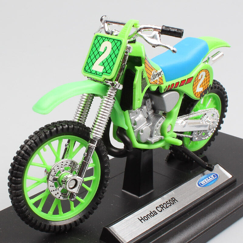 1/18 Honda CR250R #2 Race Dirt Bike Diecast Toy Motocross Model Motorcycle