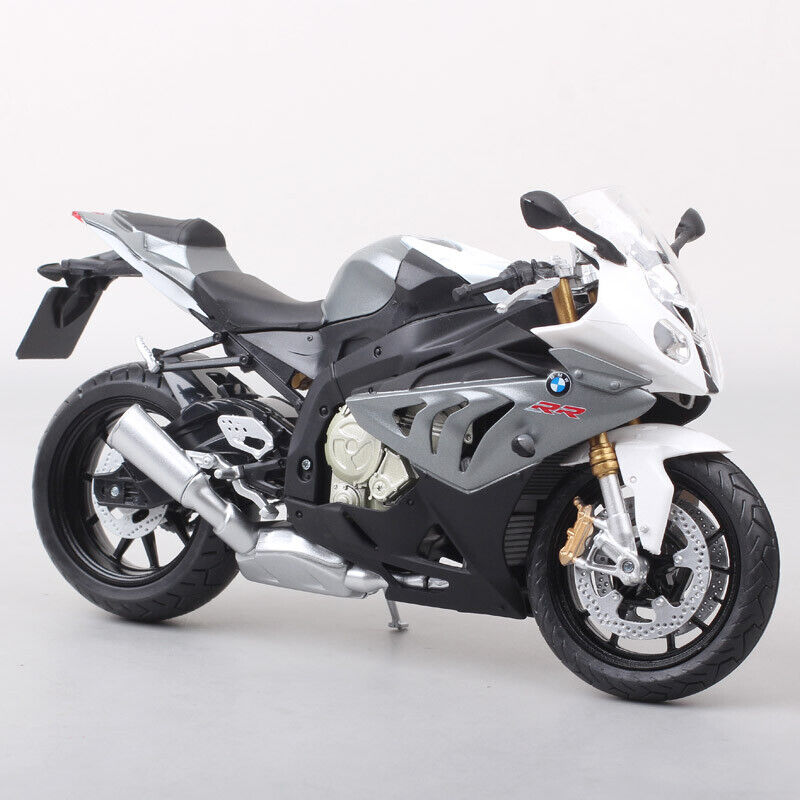 Automaxx 1/12 Scale 2009 BMW S1000RR Plastic Motorcycle Model Bike Gray Joycity