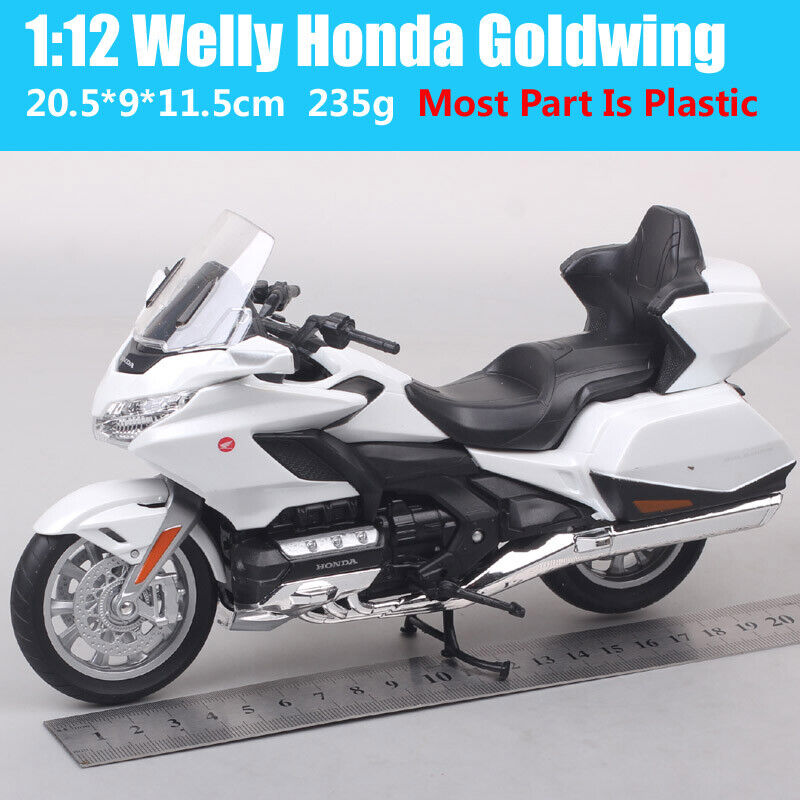 1/12 Welly Honda Gold Wing Moto Bike Motorcycle Cruiser Model Tour White