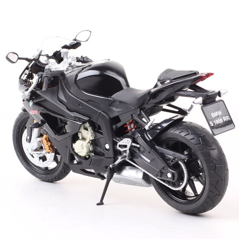 Automaxx 1/12 Scale 2009 BMW S1000RR Plastic Motorcycle Model Bike Toy Black