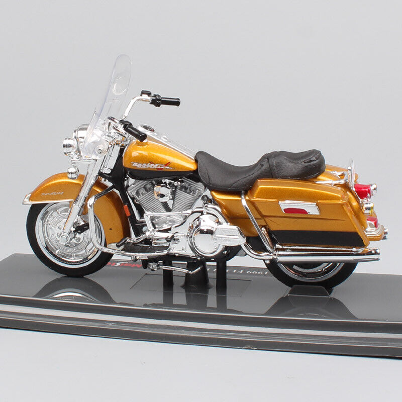 1/18 Maisto 1999 Harley FLHR Road King Gold motorcycle diecast model toy Gold