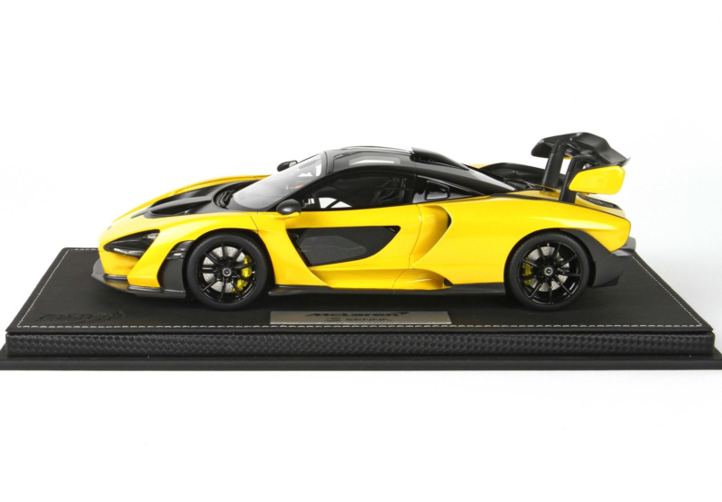 BBR 1/18 Mclaren Senna - Volcano Yellow black interior -Resin Car Model Limited 50 Pieces