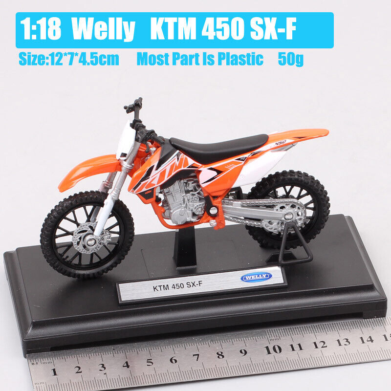 1/18 Welly KTM 450 SX-F Diecast Motocross off road Motorcycle