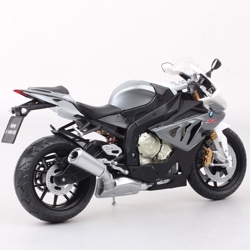 Automaxx 1/12 Scale 2009 BMW S1000RR Plastic Motorcycle Model Bike Gray Joycity