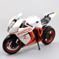 1/10 Welly KTM 1190 RC8 Sport Bike Vehicle Motorcycle Model White