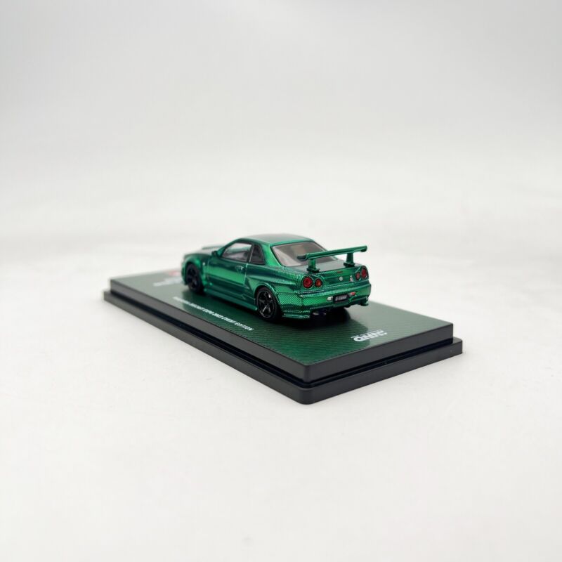 CHASE INNO64 1:64 Nissan Skyline GT-R R34 Z-TUNE Full Green Carbon Malaysia Diecast EXPO 2023 edition