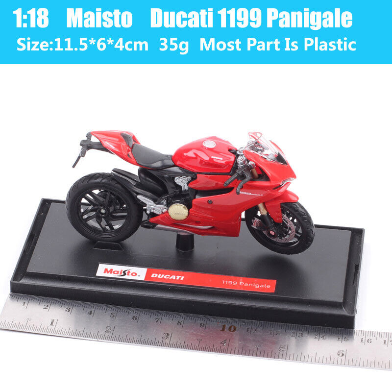 Maisto 1:18 Scale Ducati 1199 Panigale Motorcycle Diecast Model Bike Toy