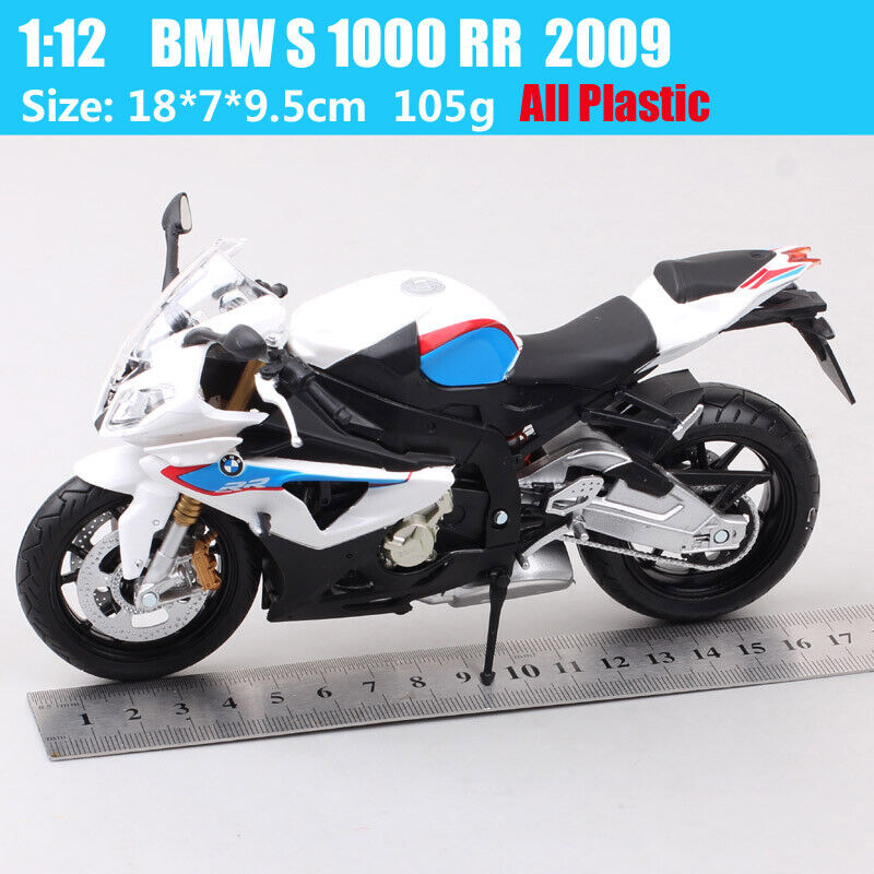 1/12 Scale BMW S1000RR 2009 Sport Diecast Motorcycle Model Bike Automaxx Joycity