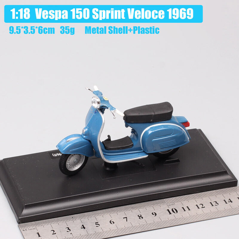 1/18 Maisto Vespa 150 Sprint Veloce Scooter Motorcycle Model Diecast 1969