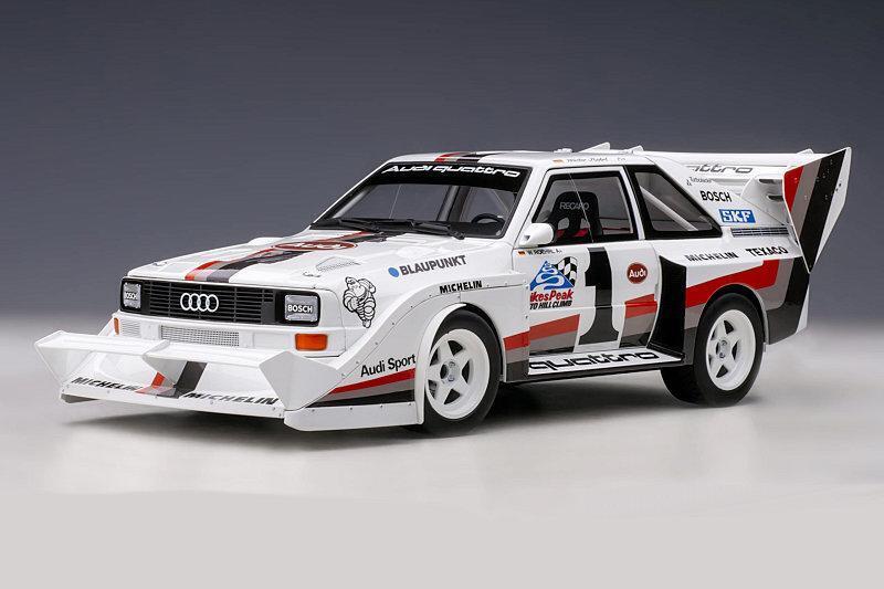 1/18 Autoart Audi Quattro S1 #1 Winner Rally Pikes Peak 1987 W.Röhrl AA88700 Mod